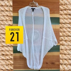 Forever 21 Boho Open Weave Dolman Sleeve Cardigan